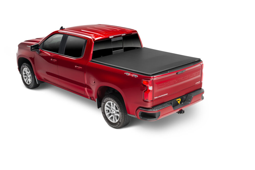 Trifecta 2.0 Tonneau Cover; Black; Leather Grained Fabric; 2020-2026 Chevy Silverado/GMC Sierra 2500 HD/3500 HD 6' 9" Bed without Factory Side Storage Boxes - Image 2