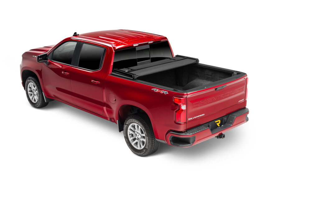 Trifecta 2.0 Tonneau Cover; Black; Leather Grained Fabric; 2020-2026 Chevy Silverado/GMC Sierra 2500 HD/3500 HD 6' 9" Bed without Factory Side Storage Boxes - Image 4