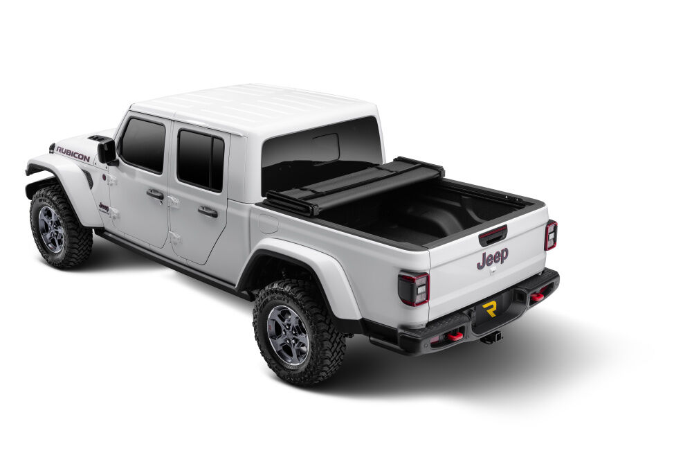 Trifecta 2.0 Tonneau Cover - Black - Leather Grained Fabric - 2020-2025 Jeep Gladiator (JT) with or without Trail Rail System - Image 5