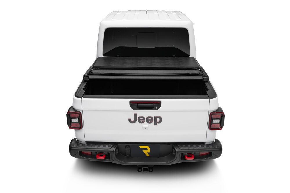 Trifecta 2.0 Tonneau Cover - Black - Leather Grained Fabric - 2020-2025 Jeep Gladiator (JT) with or without Trail Rail System - Image 7