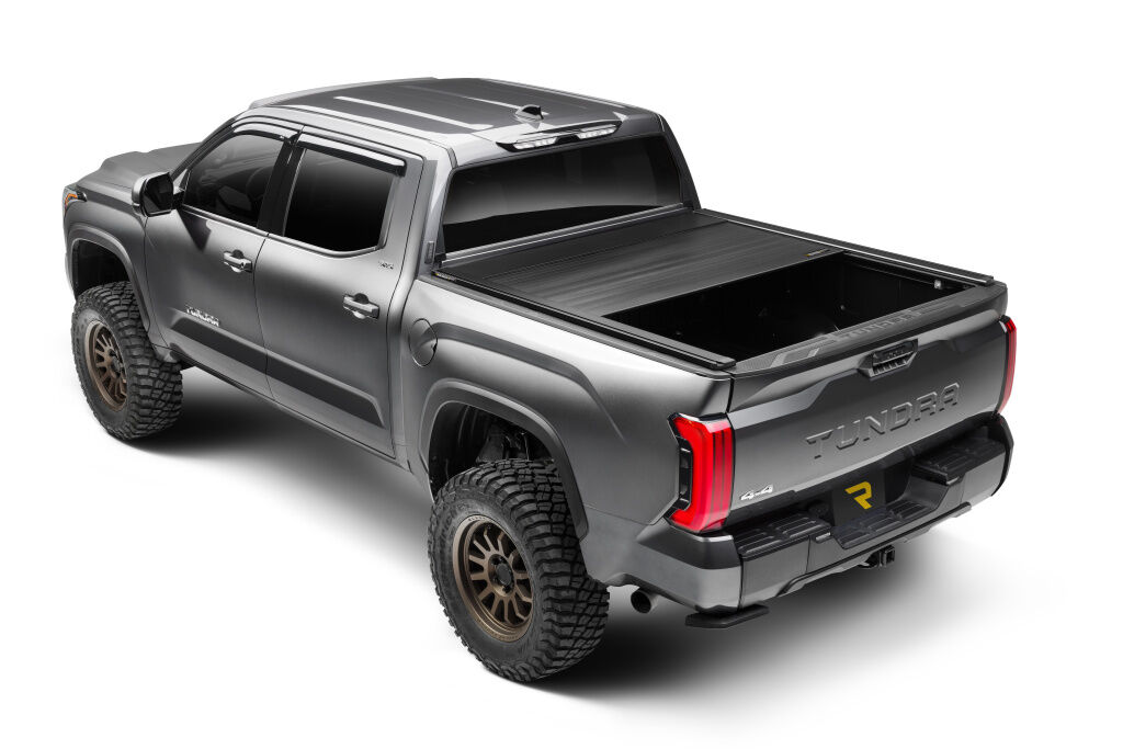 EQ Retractable Tonneau Cover - 2022-2023 Toyota Tundra CrewMax 5' 7" Bed with Deck Rail System without Stake Pockets w/out Trail Special Edition Storage Boxes - Image 2