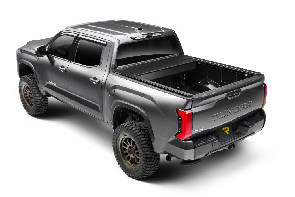 EQ Retractable Tonneau Cover - 2022-2023 Toyota Tundra CrewMax 5' 7" Bed with Deck Rail System without Stake Pockets w/out Trail Special Edition Storage Boxes - Image 3