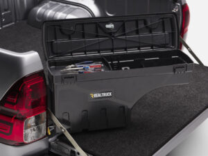 UnderCover Swing Case 2022-2026 Toyota Tundra Drivers Side without Trail Special Edition Storage Boxes - Black Smooth