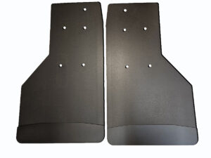 No Drill, Specific Design Rear Mud Flaps for the 17+ Super Duty F250 and F350 Pickups with Black-Powder Coated Stainless Steel Weights Pre-Installed; 14"W x 24"H