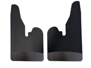 No Drill, Specific Design Front Mud Flaps for the 2009-2018 Dodge Ram 1500 Pickups with Black-Powder Coated Stainless Steel Weights Pre-Installed; 12"W x 20.5"H