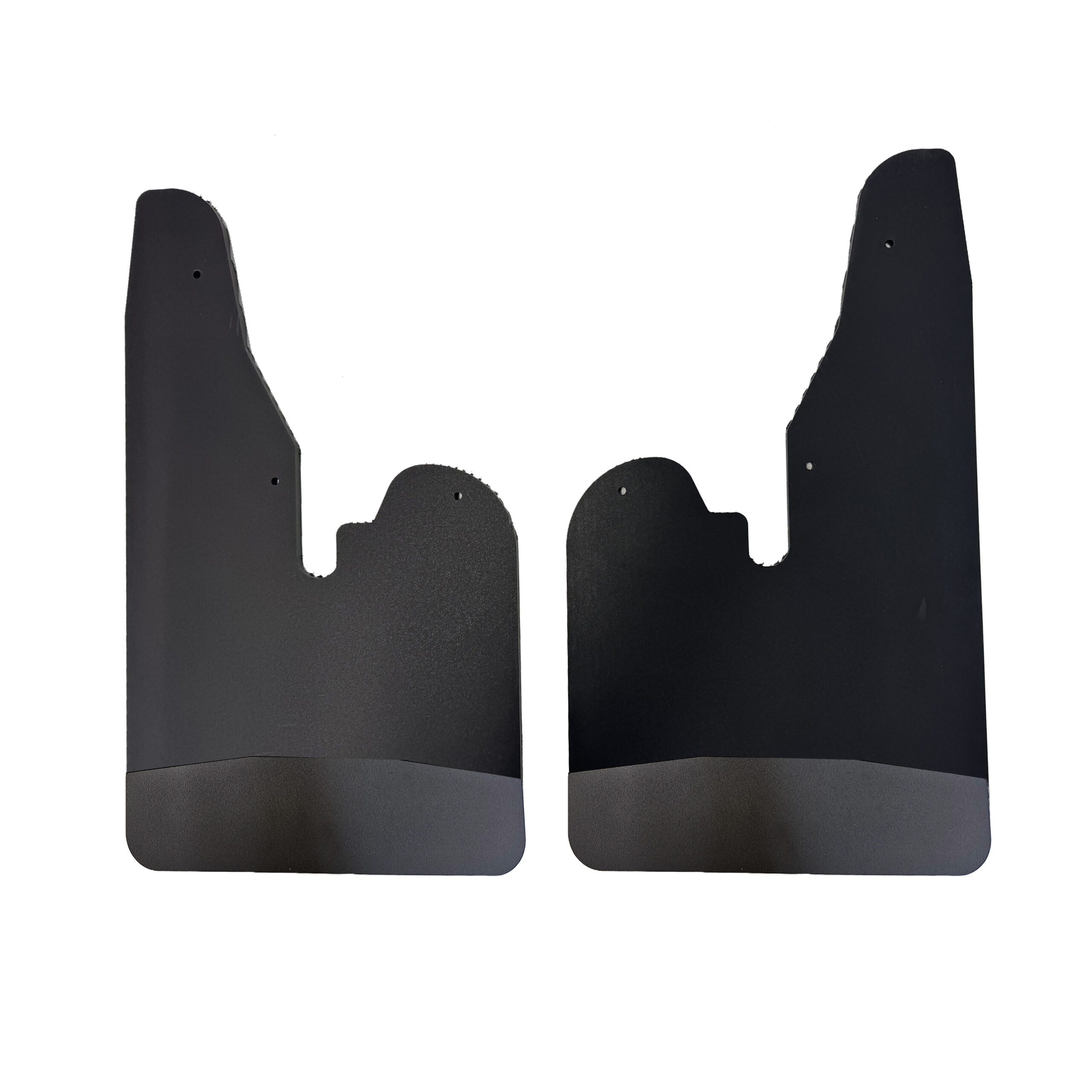 No Drill, Specific Design Front Mud Flaps for the 2009-2018 Dodge Ram 1500 Pickups with Black-Powder Coated Stainless Steel Weights Pre-Installed; 12"W x 20.5"H