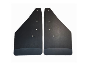 No Drill, Specific Design Front Mud Flaps for the 2022+ Toyota Tundra Pickups with Black-Powder Coated Stainless Steel Weights Pre-Installed; 12"W x 20.5"H