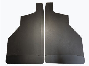 No Drill, Specific Design Rear Mud Flaps for the 2020+ Chevrolet 2500/3500 Pickups with Black-Powder Coated Stainless Steel Weights Pre-Installed; 14"W x 24"H