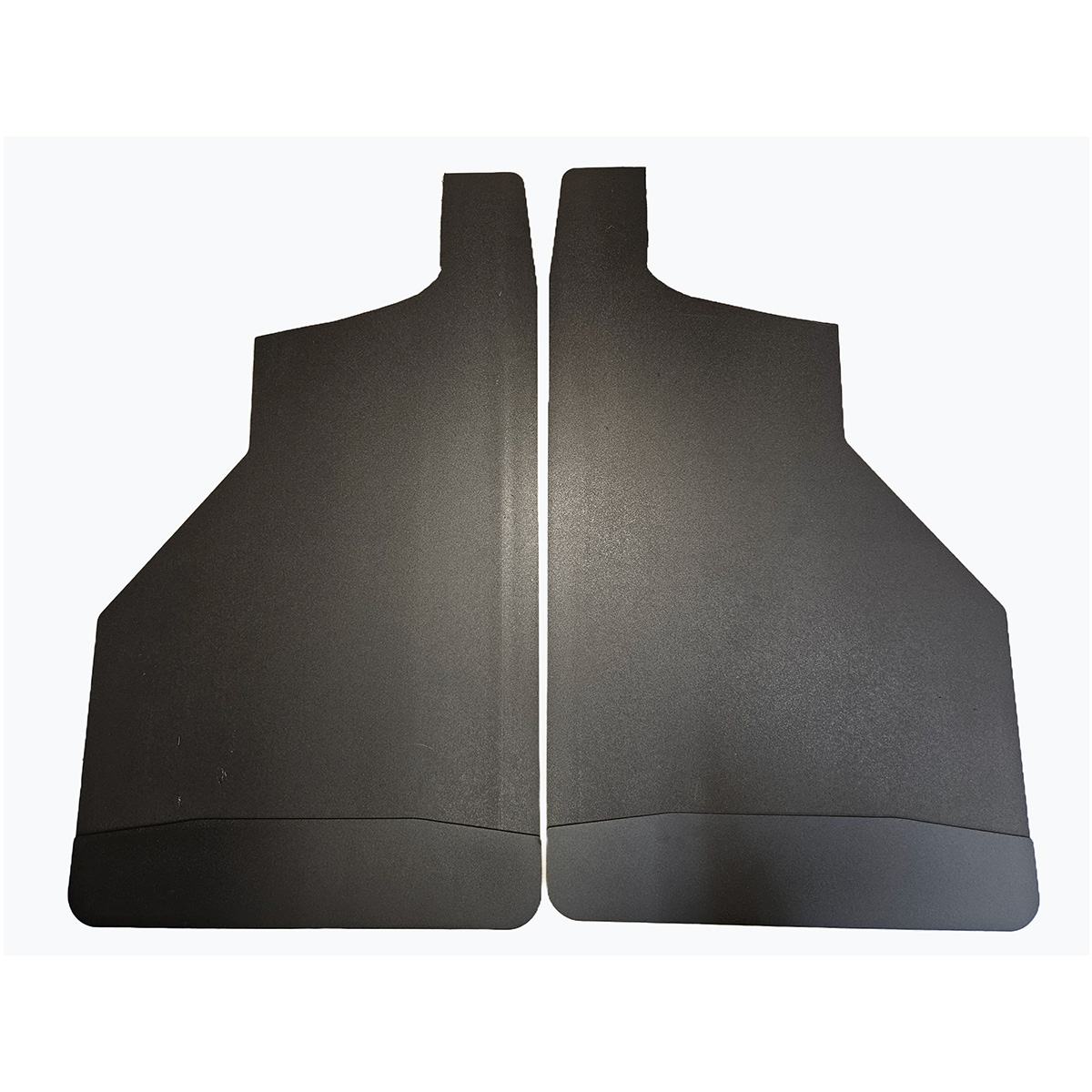 No Drill, Specific Design Rear Mud Flaps for the 2020+ Chevrolet 2500/3500 Pickups with Black-Powder Coated Stainless Steel Weights Pre-Installed; 14"W x 24"H