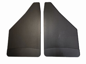 Universal 12" Mud Flaps with Black-Powder Coated Stainless Steel Weights Pre-Installed; 12"W x 20.5"H
