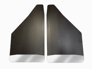 No Drill, Specific Design Front Mud Flaps for the 2020+ GMC 2500/3500 Pickup with Stainless Steel Weights Pre-Installed; 12"W x 20.5"H