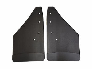 No Drill, Specific Design Rear Mud Flaps for the 2009-2014 Ford F150 Pickups with Black-Powder Coated Stainless Steel Weights Pre-Installed; 12"W x 20.5"H