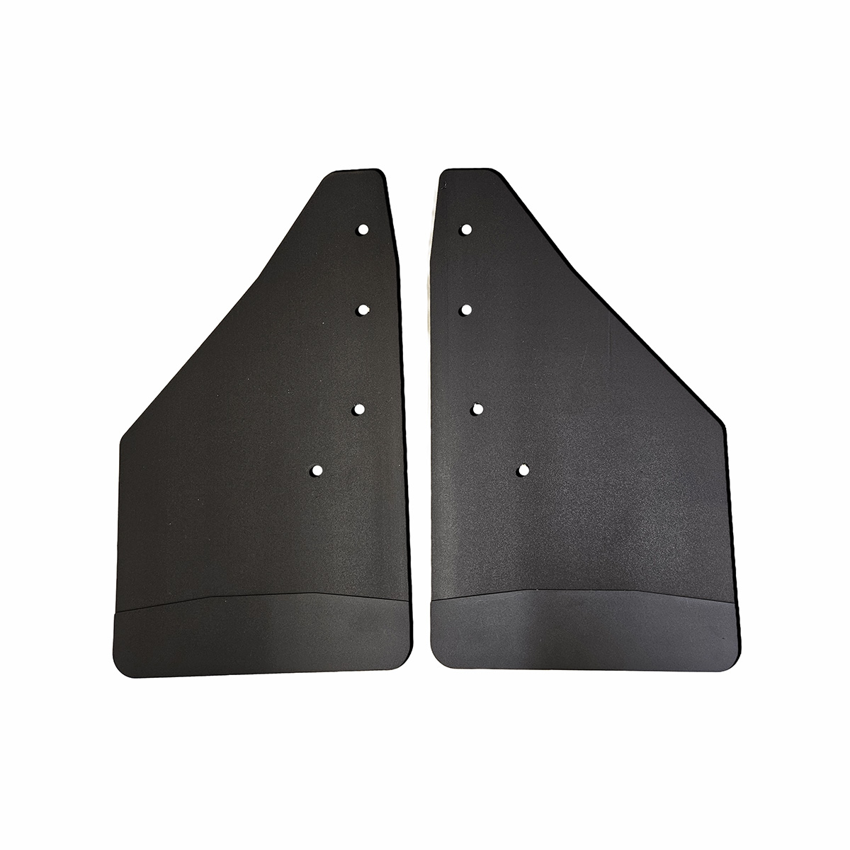 No Drill, Specific Design Rear Mud Flaps for the 2009-2014 Ford F150 Pickups with Black-Powder Coated Stainless Steel Weights Pre-Installed; 12"W x 20.5"H
