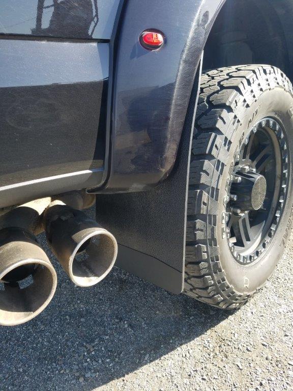 Universal 12" Mud Flaps with Black-Powder Coated Stainless Steel Weights Pre-Installed; 12"W x 20.5"H - Image 2