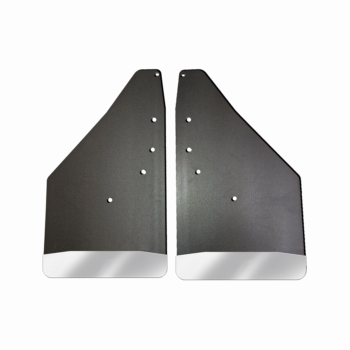 No Drill, Specific Design Front Mud Flaps for the 2009-2014 Ford F150 Pickup with Stainless Steel Weights Pre-Installed; 12"W x 20.5"H
