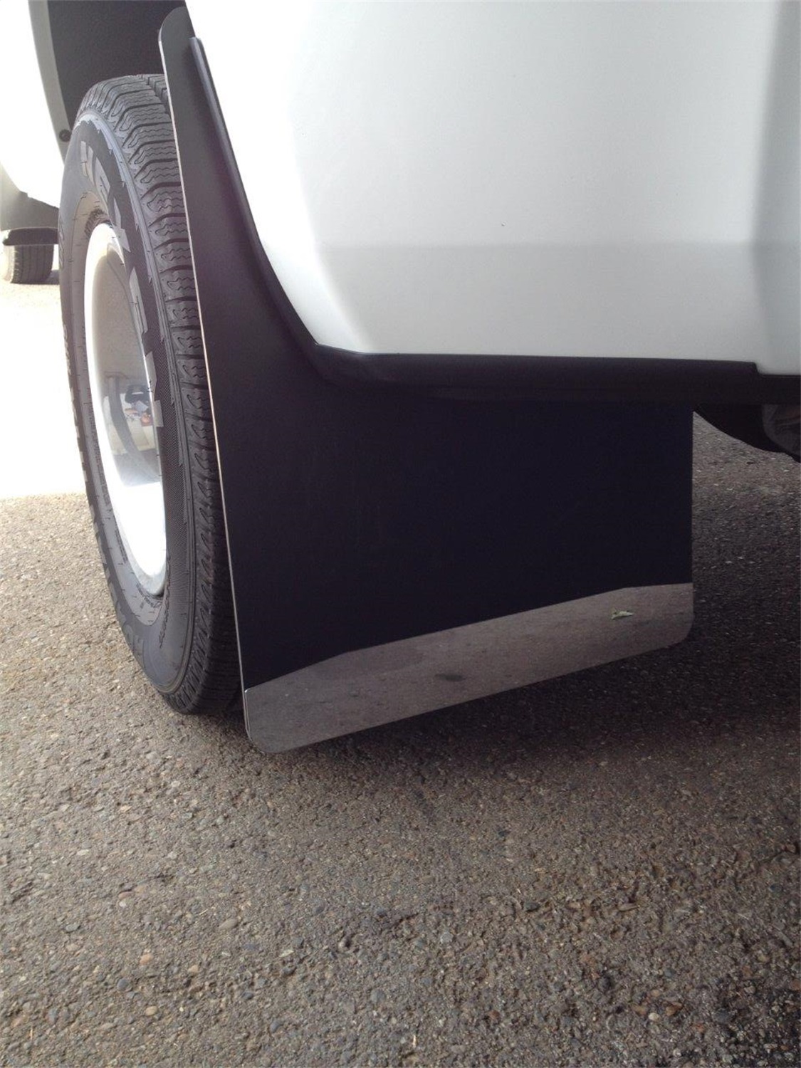 Universal 20" Rear Dually Mud Flaps with Stainless Steel Weight Pre-Installed; 20"W x 24"H - Image 2