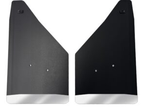 No Drill, Specific Design Front Mud Flaps for the 24+ Chevrolet Colorado Pickup with Stainless Steel Weights Pre-Installed - 12"W x 20.5"H