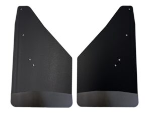 No Drill, Specific Design Front Mud Flaps for the 24+ Toyota Tacoma Pickup with Black-Powder Coated Stainless Steel Weights Pre-Installed - 12"W x 20.5"H